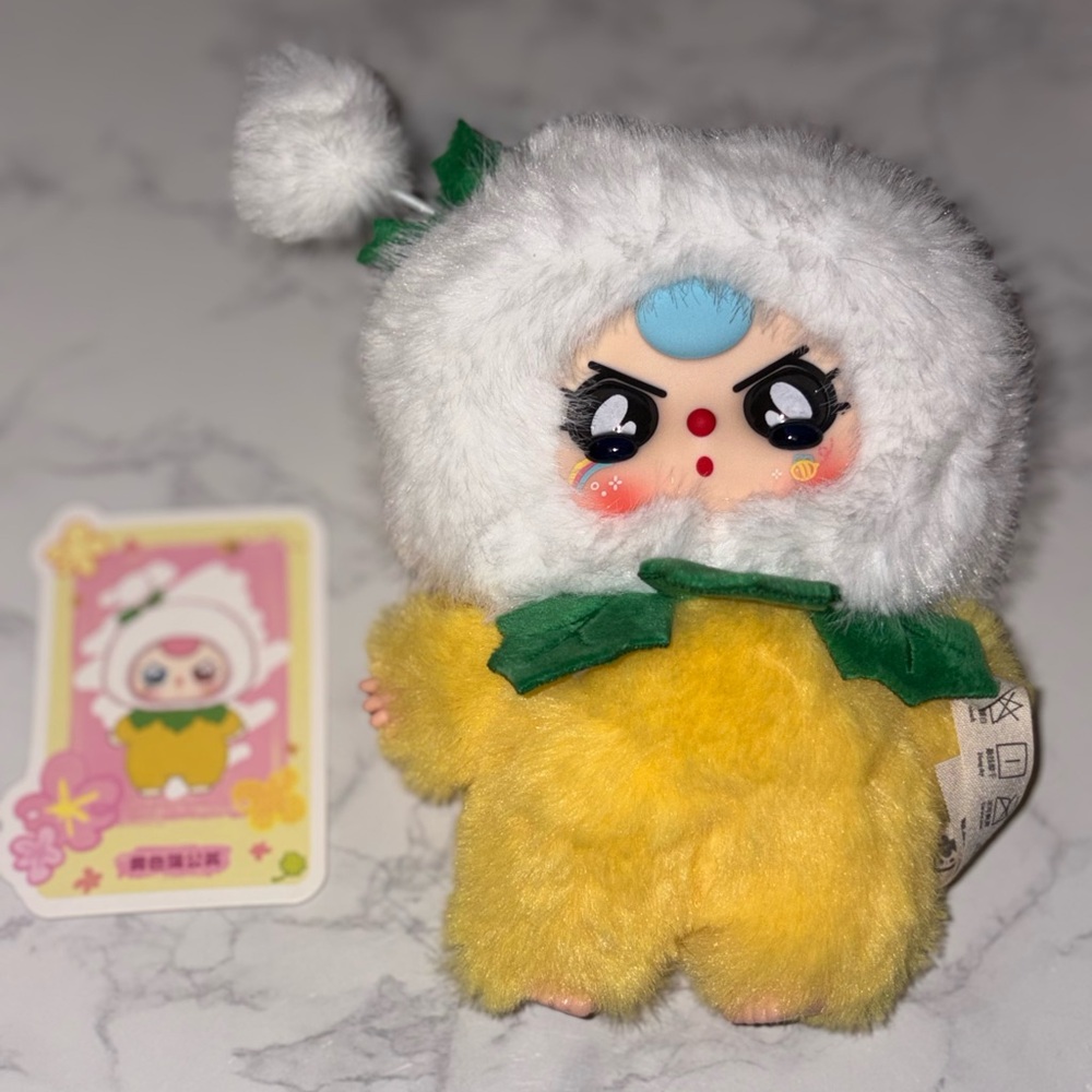 Baby Three Where’s Spring? Yellow Dandelion Plush Pendant Special Eyes